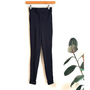 American Apparel Equestrian Riding Pants XS Black Preppy Breeches Old Money Rib